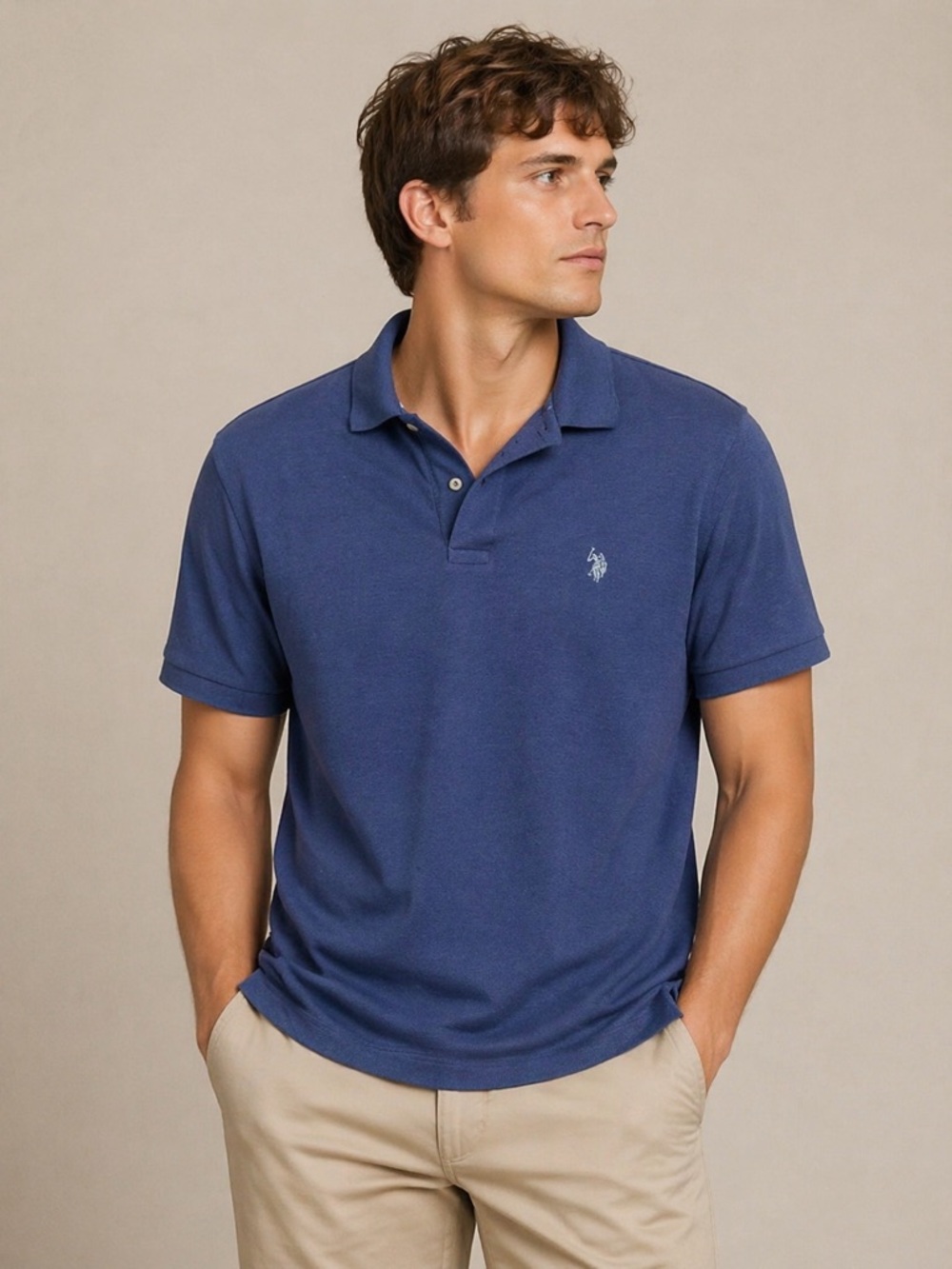 U.S. Polo Assn. Deep Blue Pique Polo